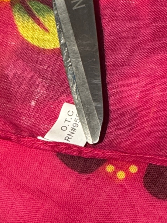 OTC Pink Hawaiian Floral Bandana Scarf - Picture 8 of 8